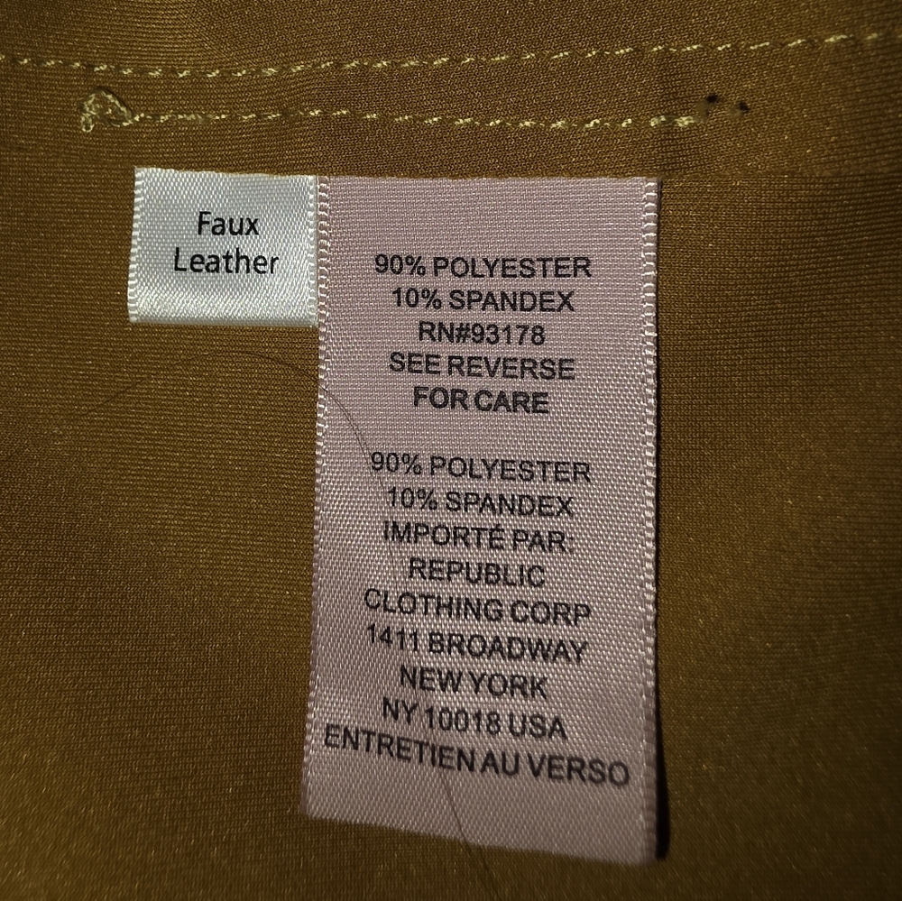 Philosophy Mustard Faux Suede moto jacket Size Large. - Picture 7 of 10